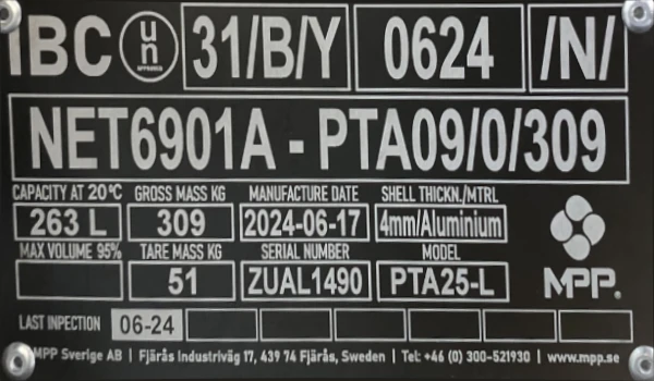 TYPENSCHILD GROSSPACKMITTEL(IBC)